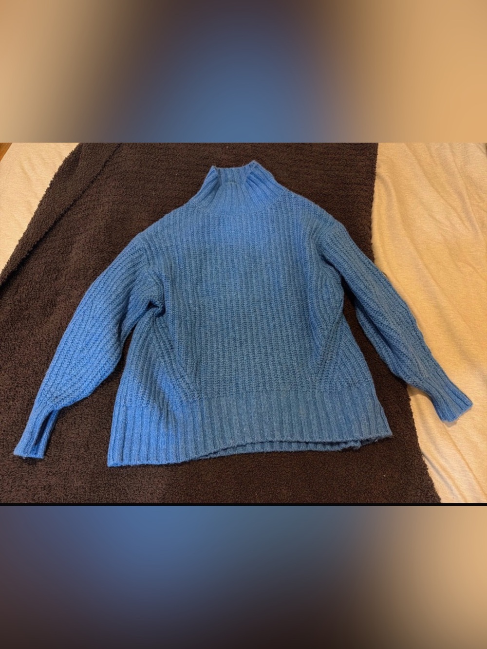 Maeve Blue Funnelneck Sweater